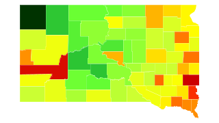 South Dakota Population Density Thumbnail